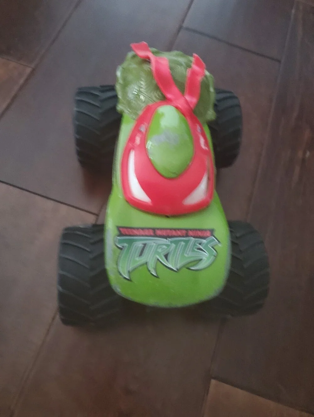 Green Ninja Turtle  Monster Truck Toy with Red Mask Detail